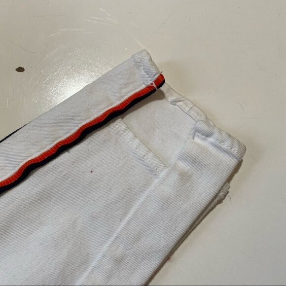 Parker Smith White Twisted Seam Striped Skinny Jeans - Picture 3 of 9